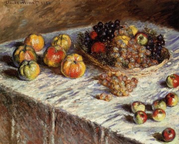 Nature mortePommes et raisins Claude Monet Peinture à l'huile